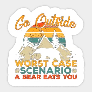 Go Outside camping Sticker